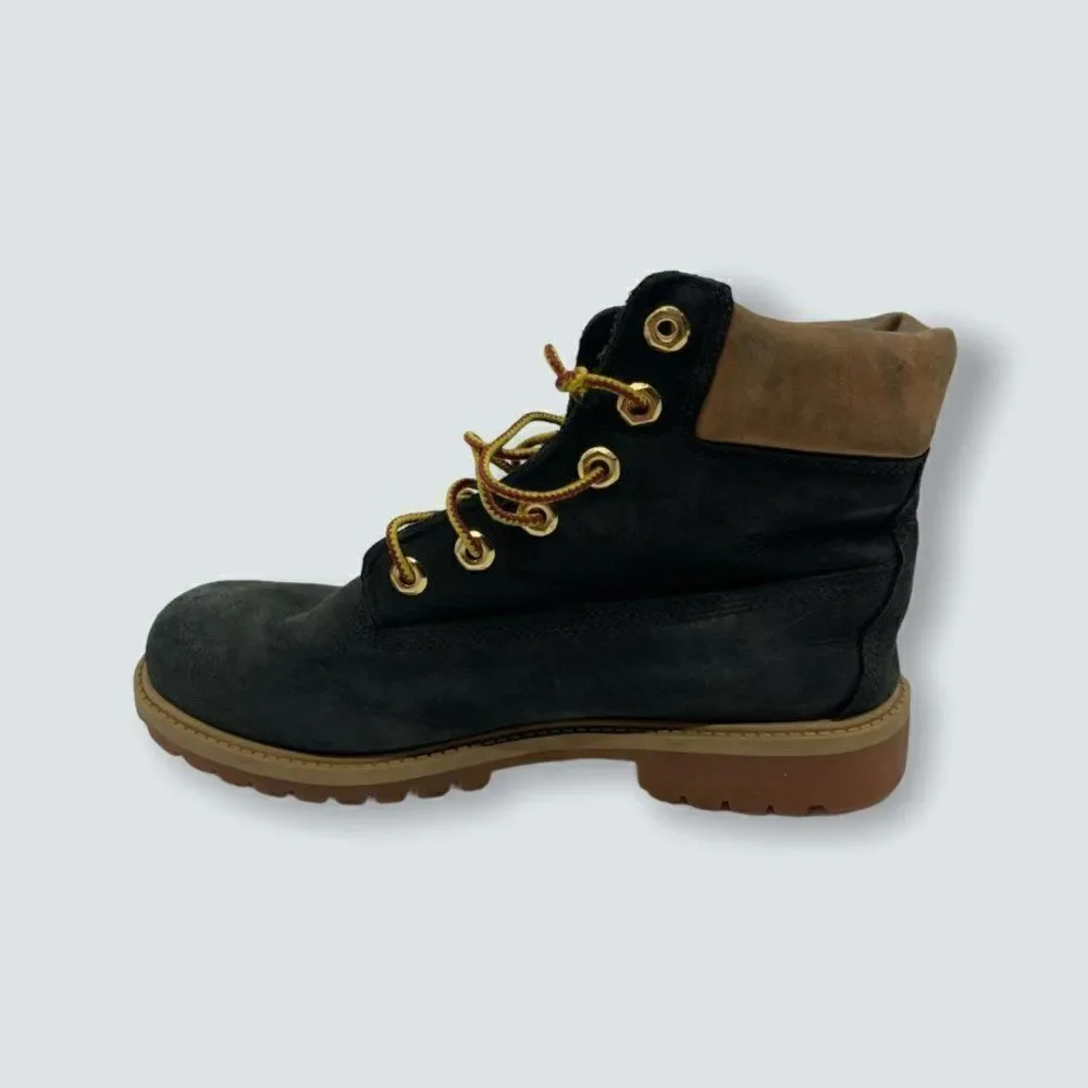 Timberland 6-Inch Premium Boots Mens Navy Blue Tan Good Waterproof‎ Nubuck